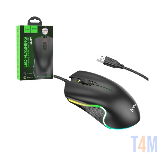 Hoco GM19 Enjoy Gaming Mouse Luminous Wired Black
